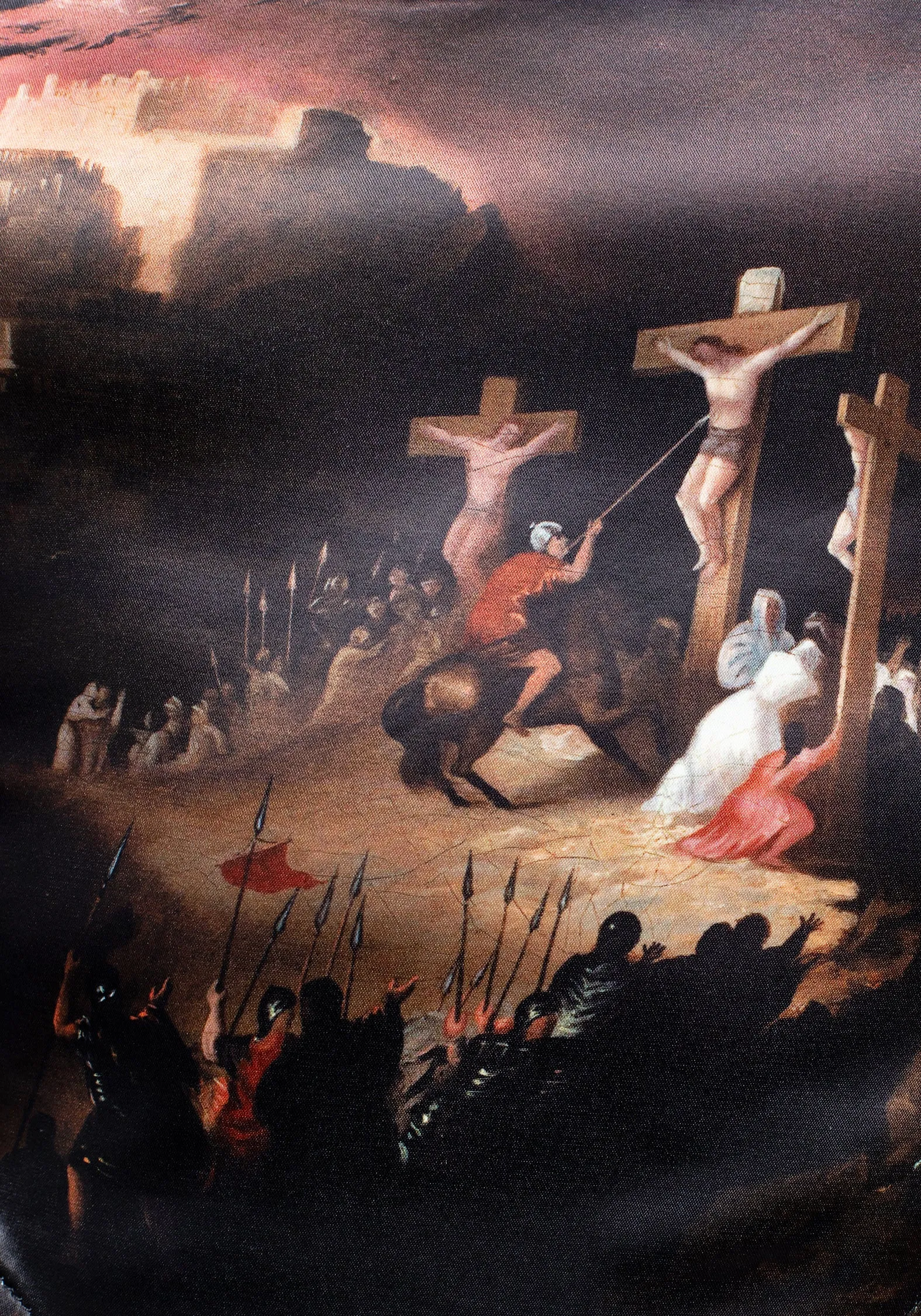 Crucifixion Satin Corset Top NonIrritatingStitching