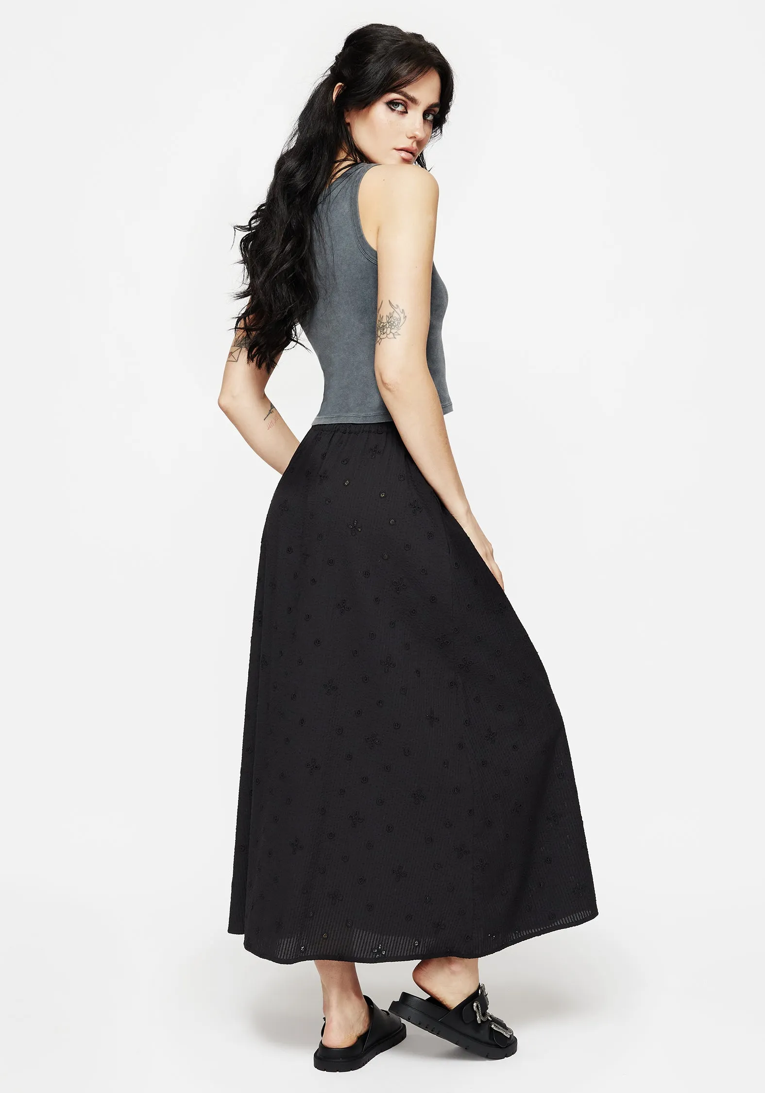 Crux Broderie Midaxi Skirt NonRestrictiveCut