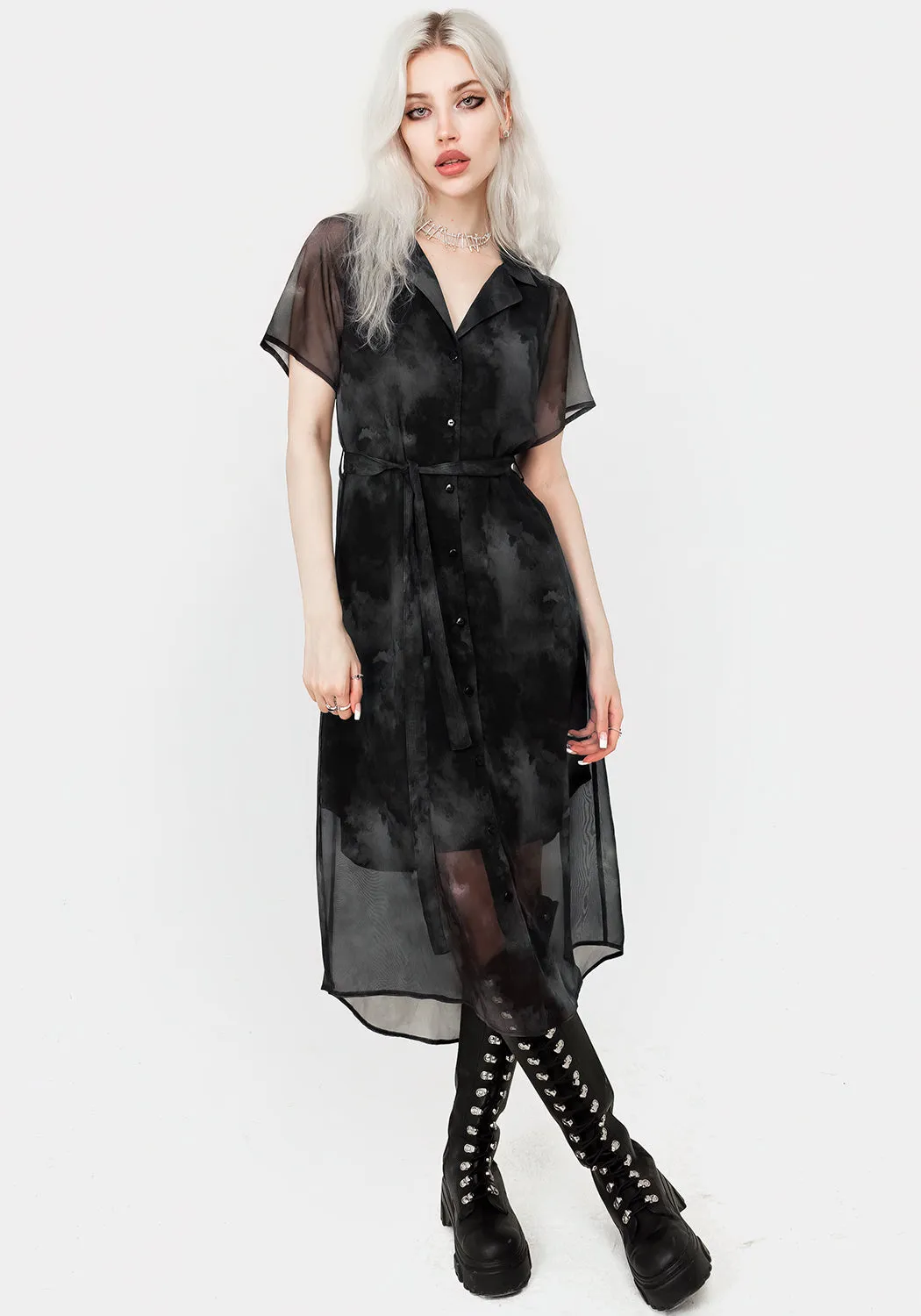 Tempest Midi Tie Waist Shirt Dress Timeless elegance