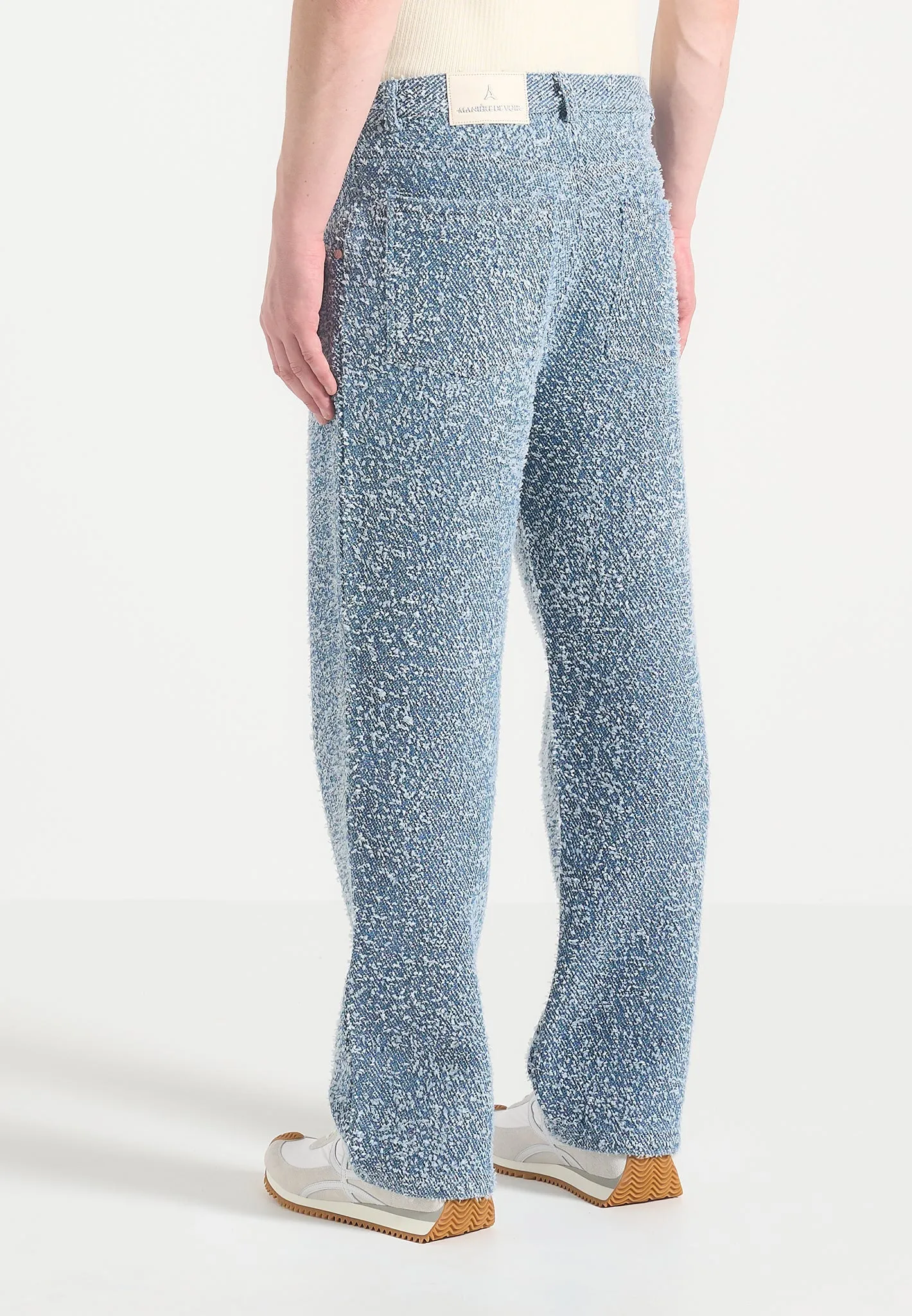 Arnault - Boucle Pleated Jeans - Blue Base Wear Clean Aesthetic