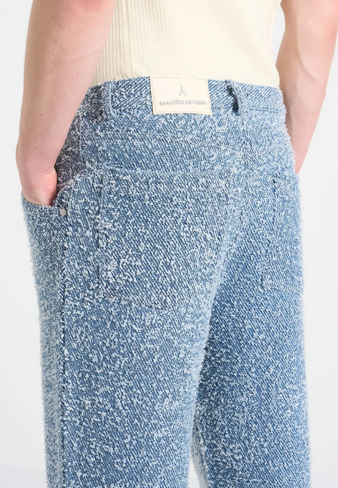 Arnault - Boucle Pleated Jeans - Blue High Quality Bold Look Summer Vibes Travel Ease