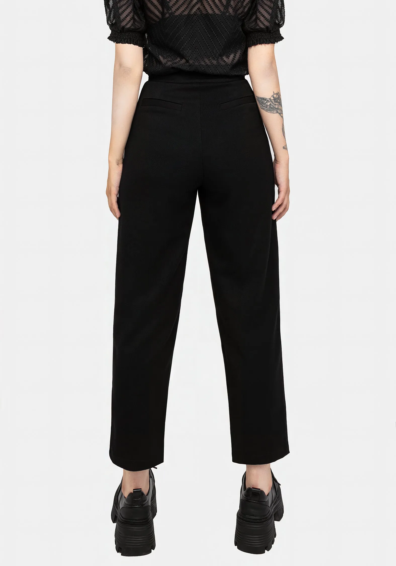 Cybele Embroidered Tapered Trousers Neutral Tone