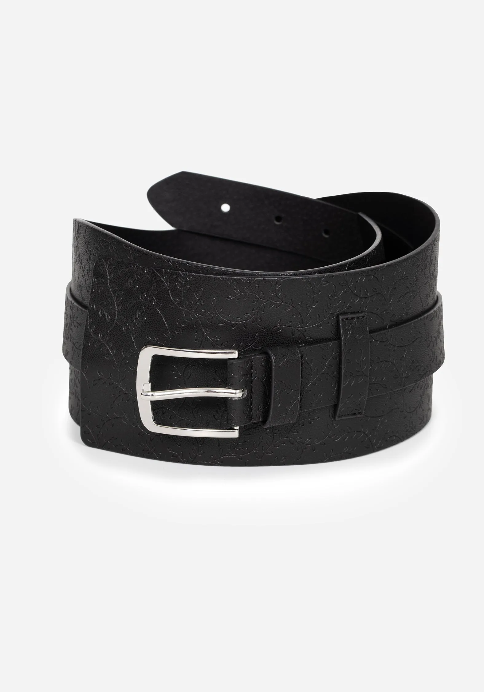 No Ride Up Bathory Floral Embossed Waist Belt