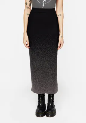 Ankle length Nightjar Ombre Knit Mermaid Maxi Skirt