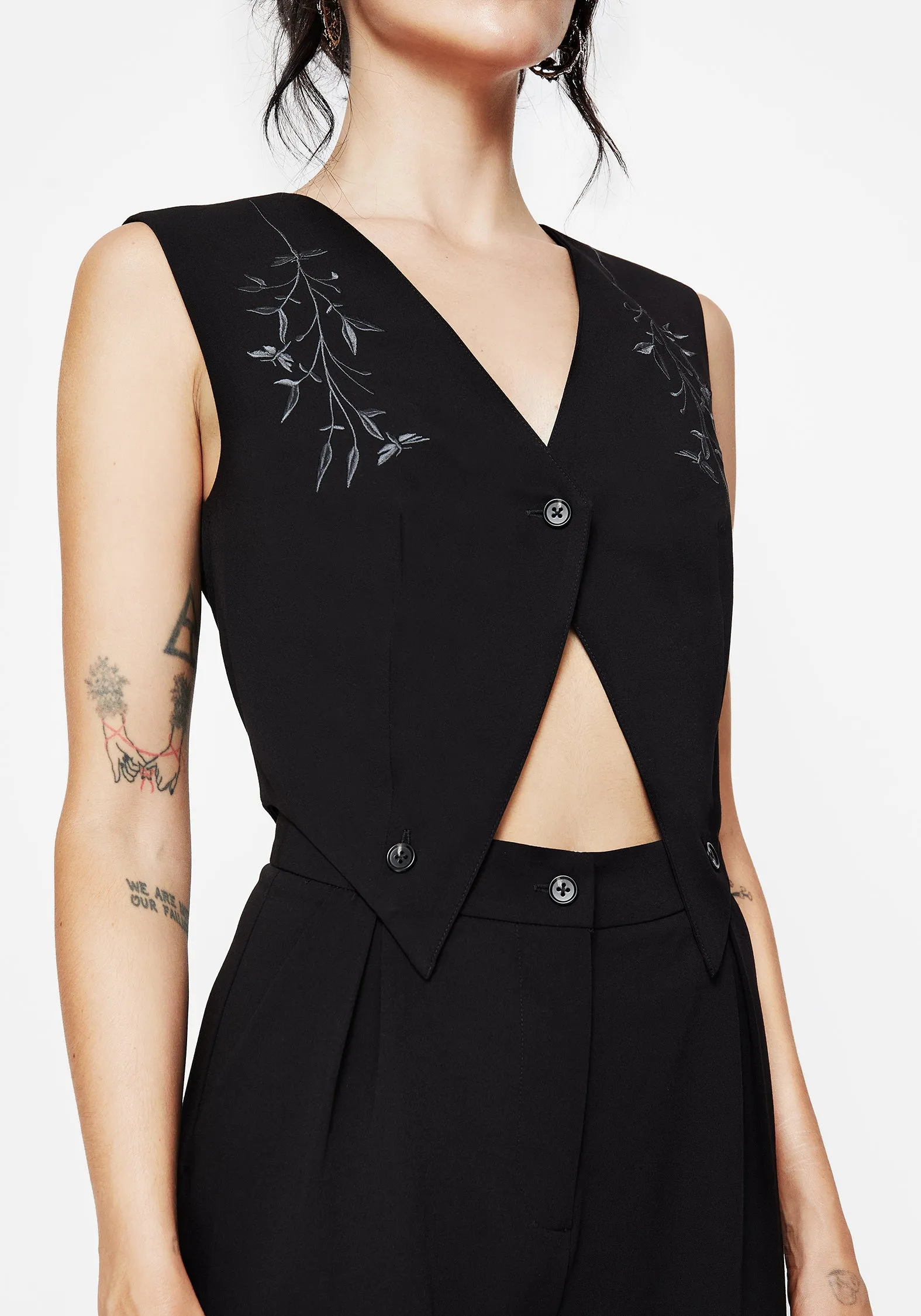 Damona Tailored Waistcoat and Trouser Set Soft Tones