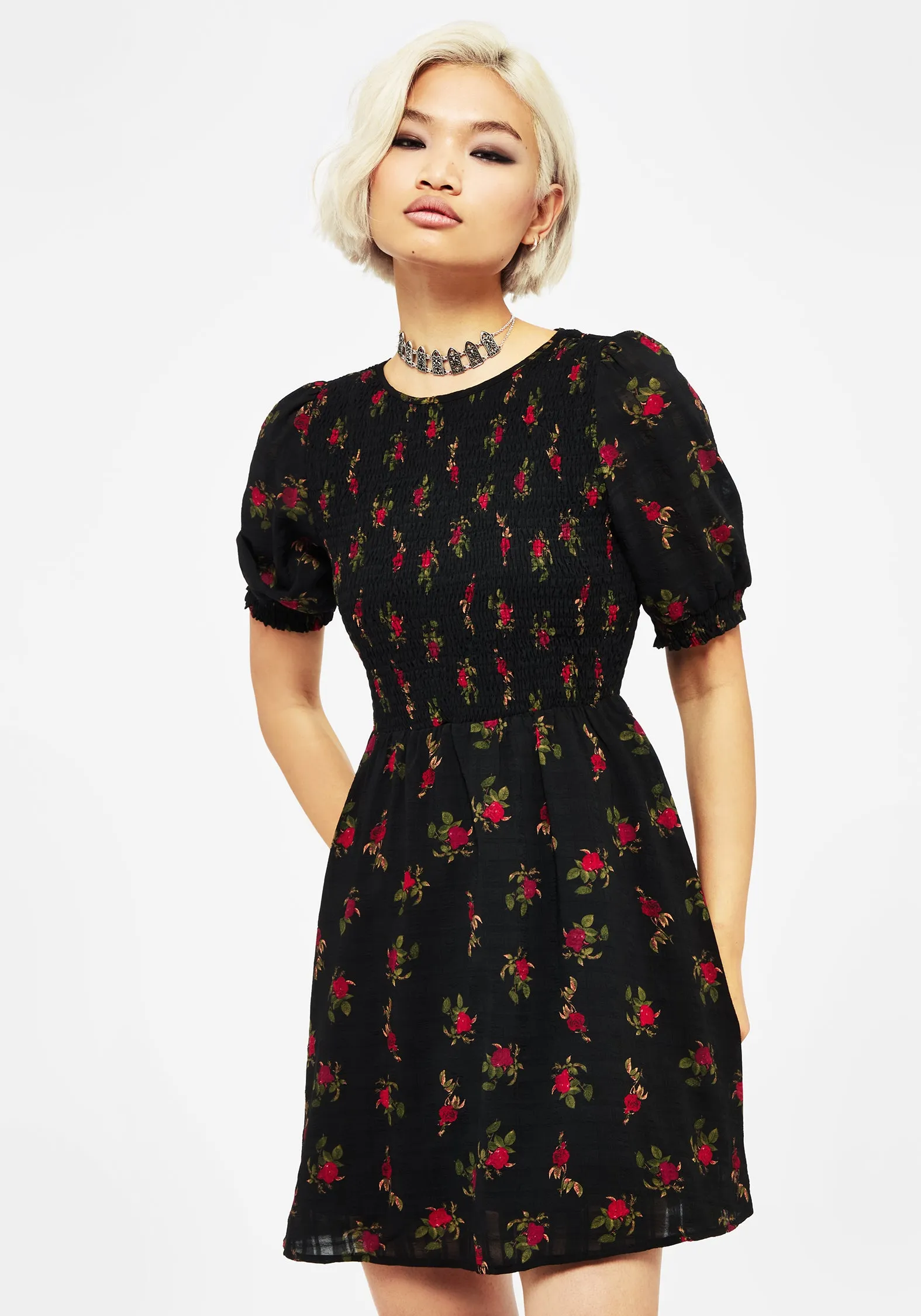Darcey Floral Print Mini Dress Classic Appeal