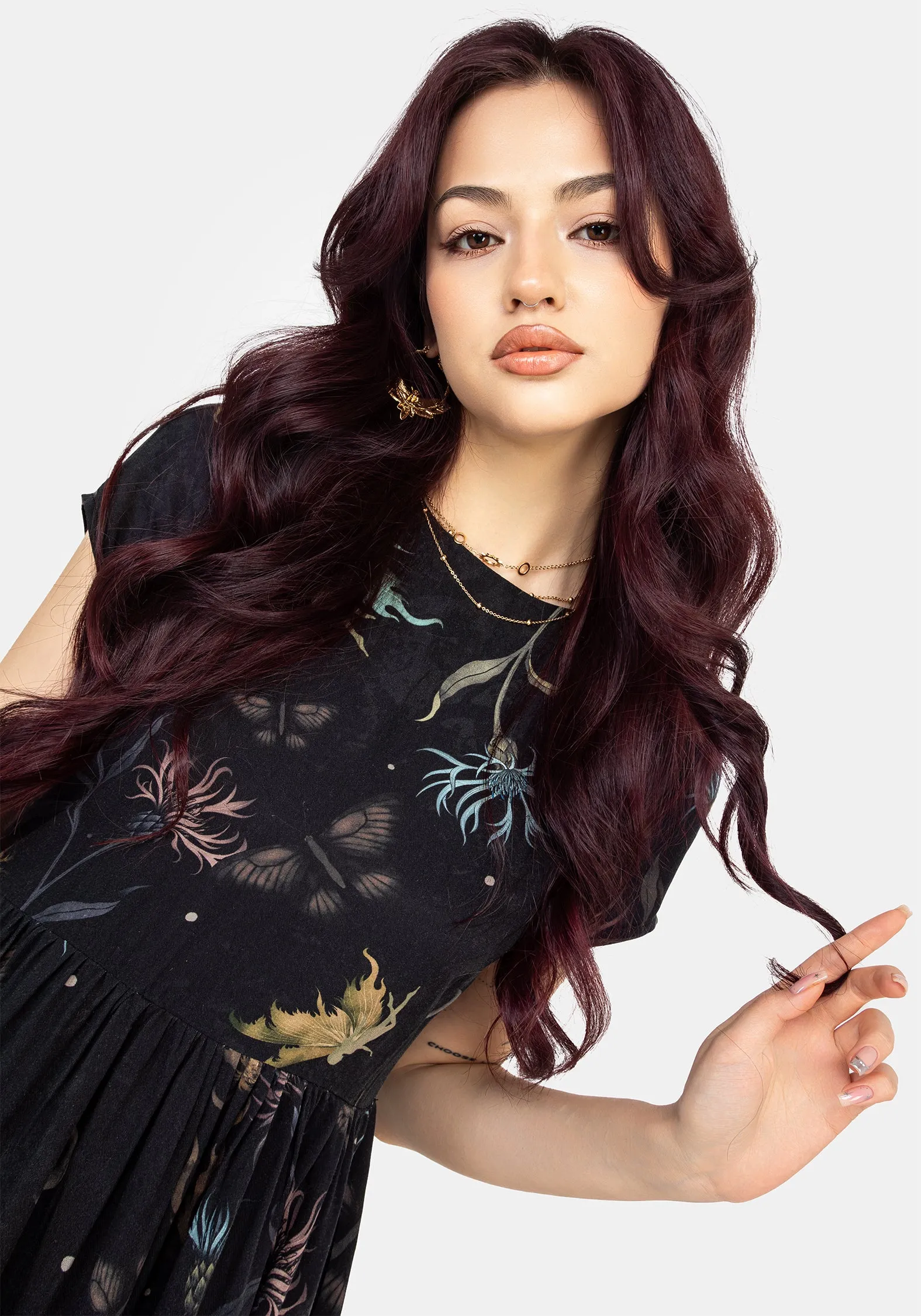 Classic Tailoring Fit for All Seasons Rosanella Floral Print Mini Smock Dress