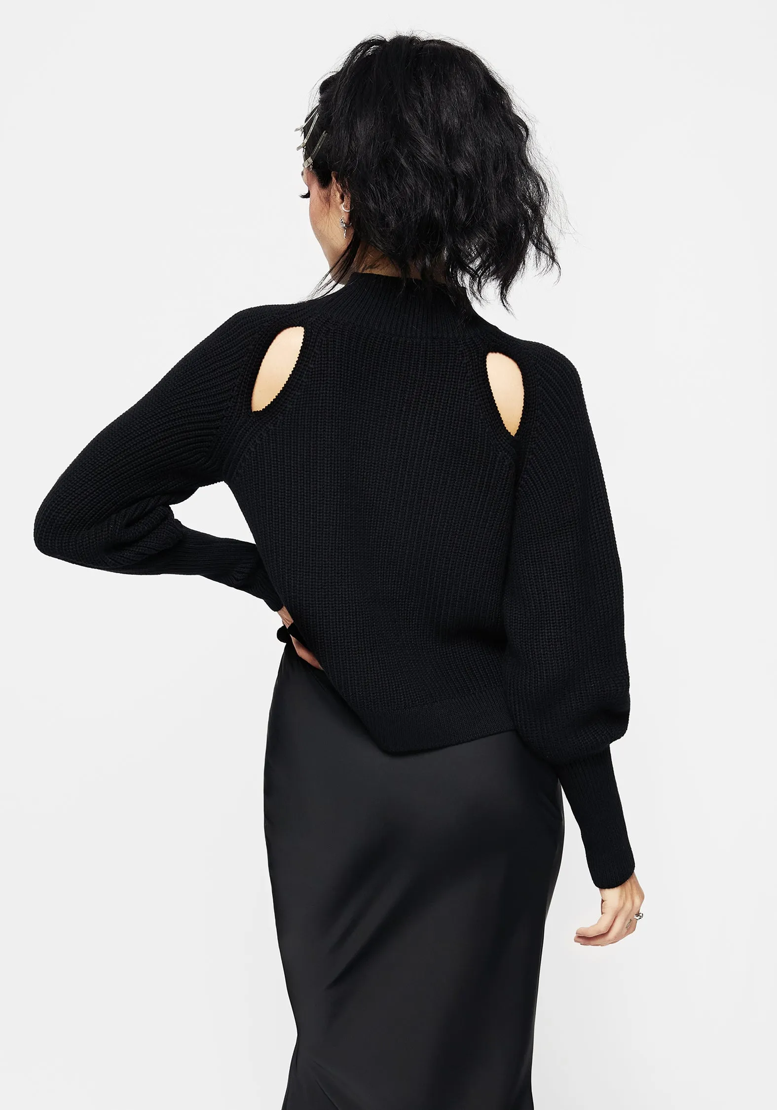 Dea Cut Out Jumper Breathable Mesh Paneling