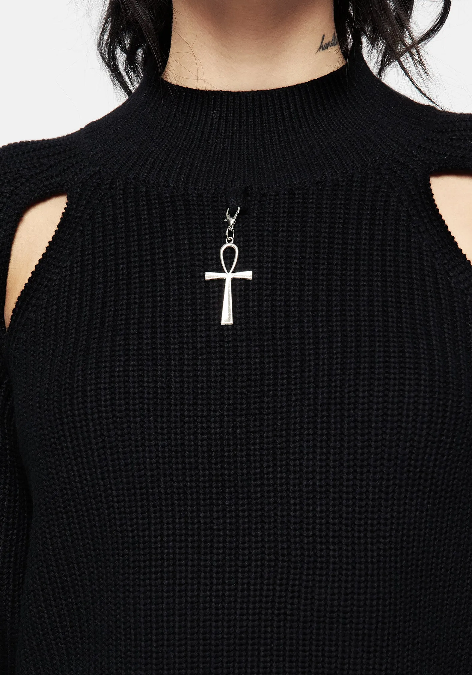 Dea Cut Out Jumper Bamboo Fiber Blend Gentle Fit