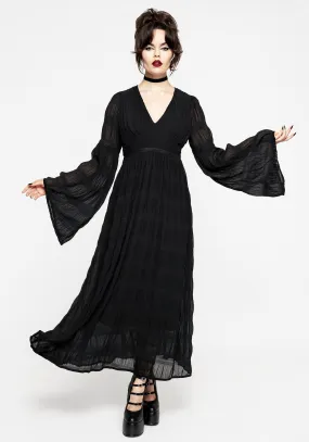 Day To Night Basic Shape Deirdre Flute Sleeve Maxi Dress
