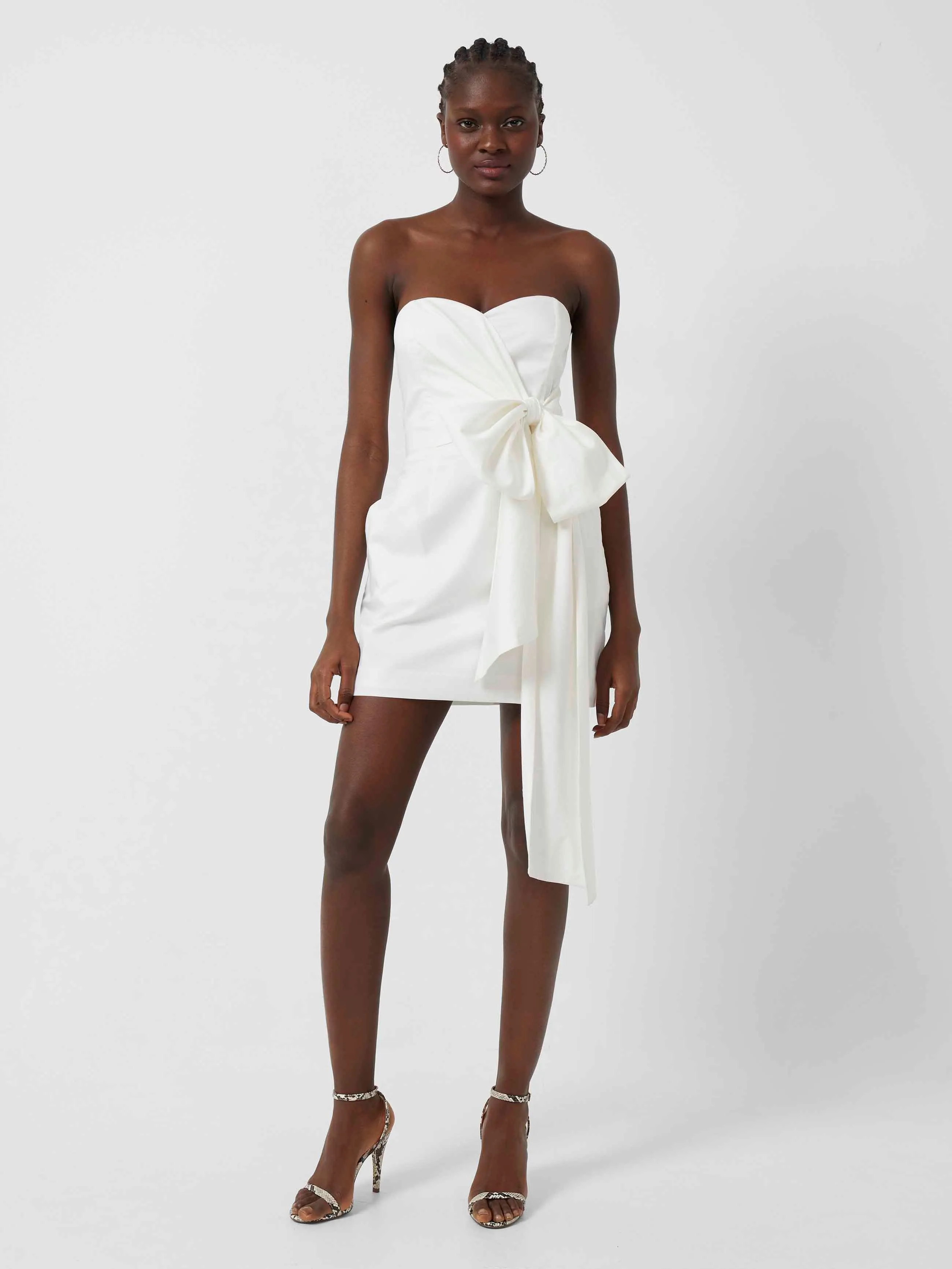 Tonal-Stitching Florida Summer Strapless Dress