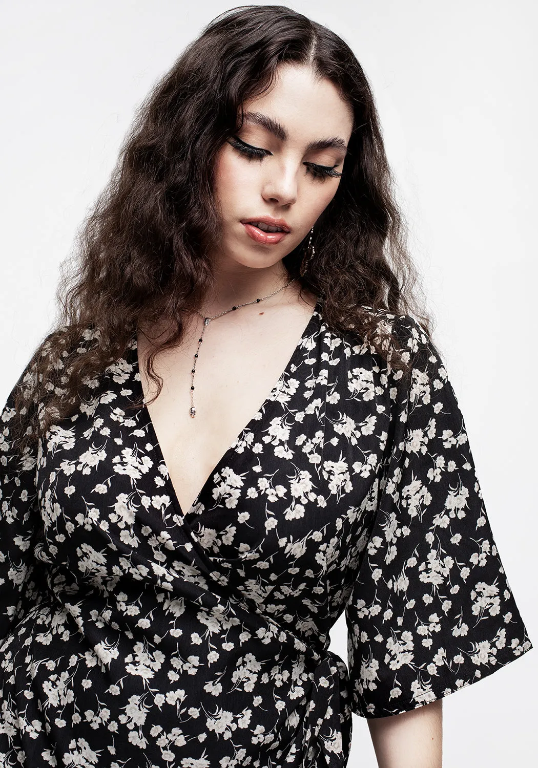 Demeter Print Kimono Mini Dress Lounge Vibe Soft Vibes