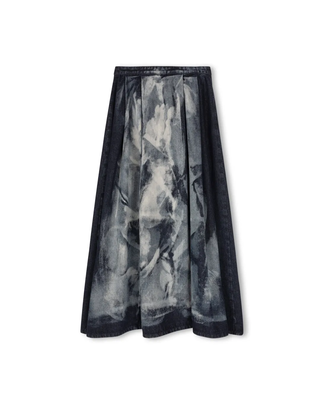 Comfortable Feel Modern Cut Denim Fade Skirt