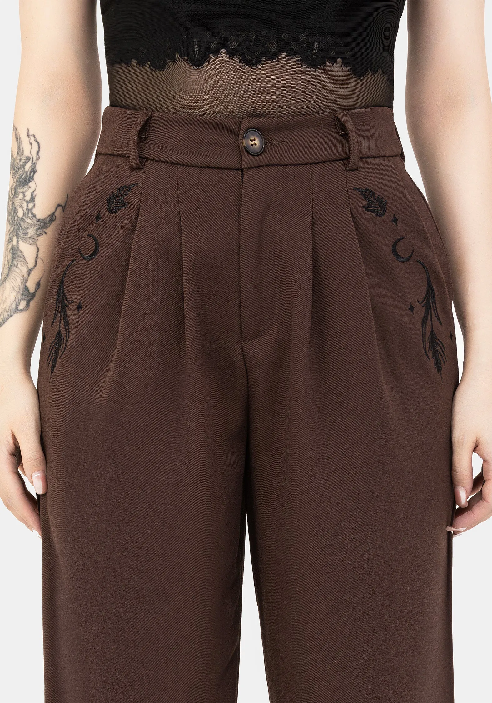 Dianne Embroidered Balloon Trousers Silk Touch Smart Edge