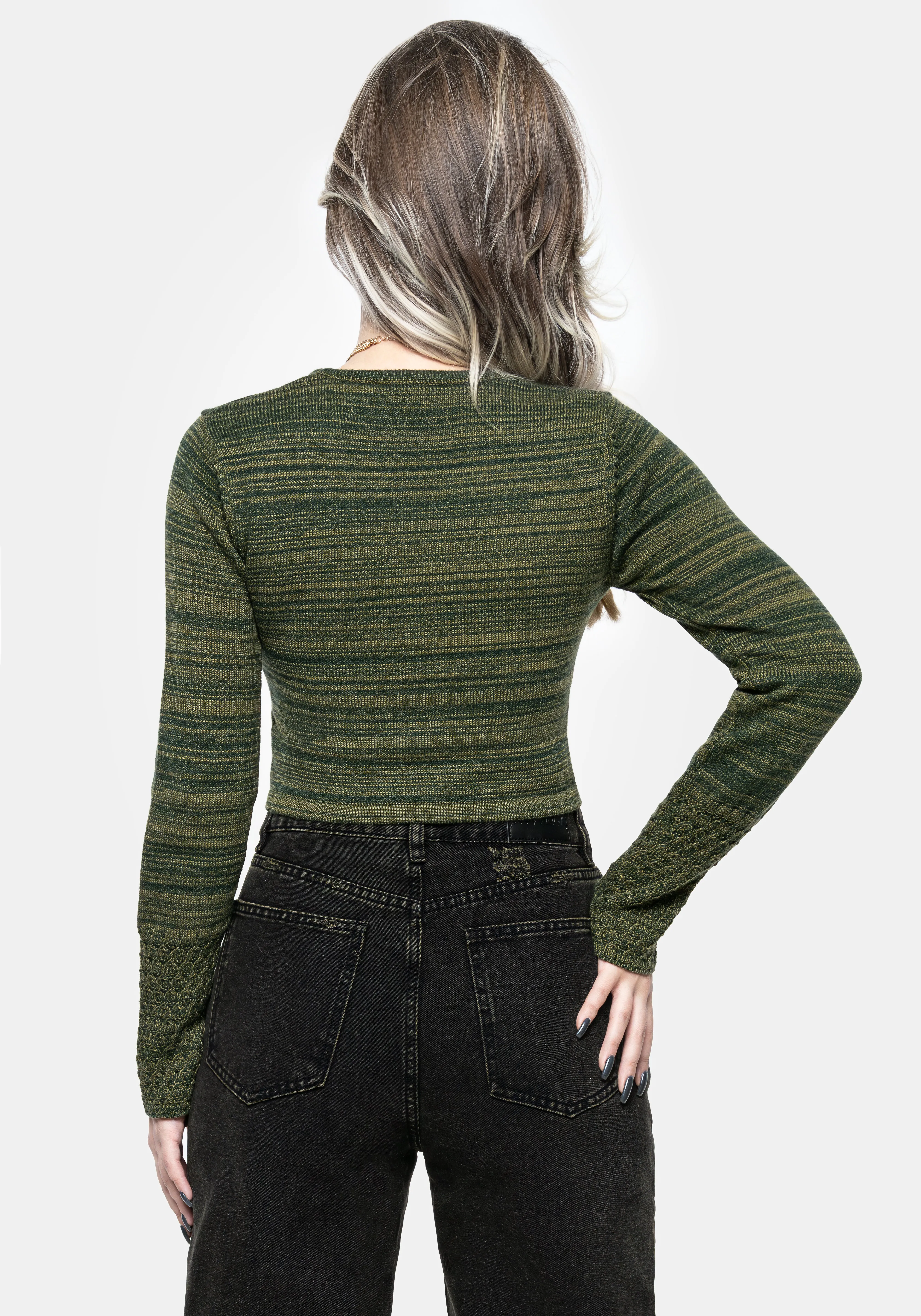 Diastella Floral Embroidered Crop Cardigan Cozy Interior Fleece Chill Friendly