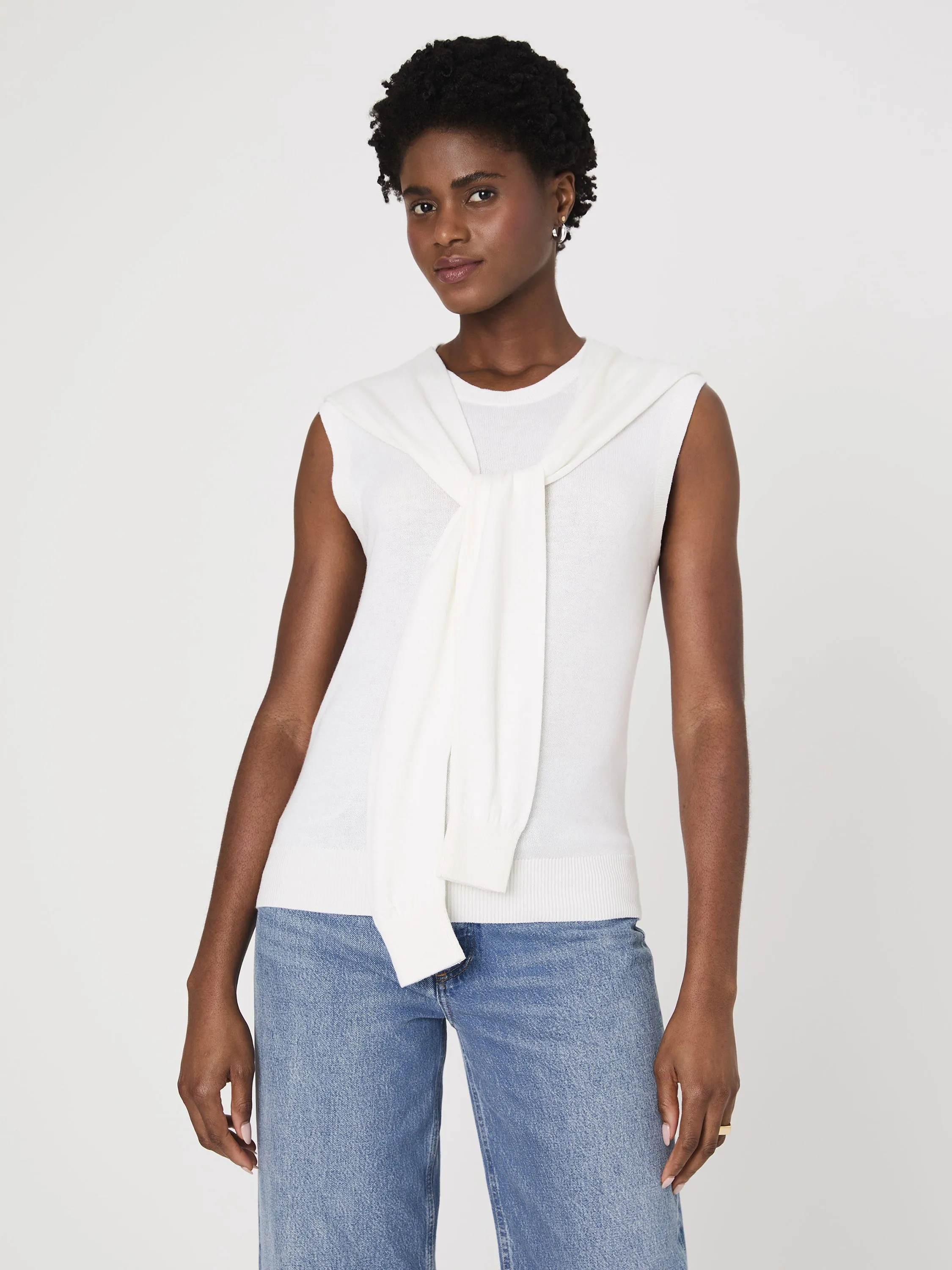 Cold Ready Cashmere Blend Tie Vest