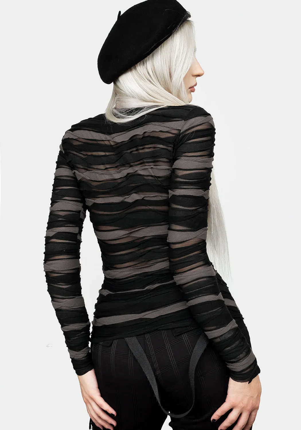 Resilient Elasticity Distortion Top