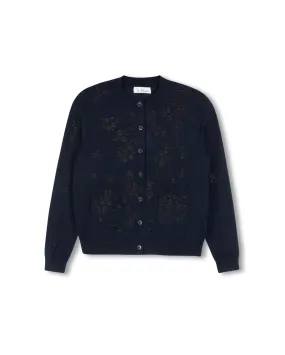 Dixie Embroidered  Cardigan Knit Essentials Layered Look