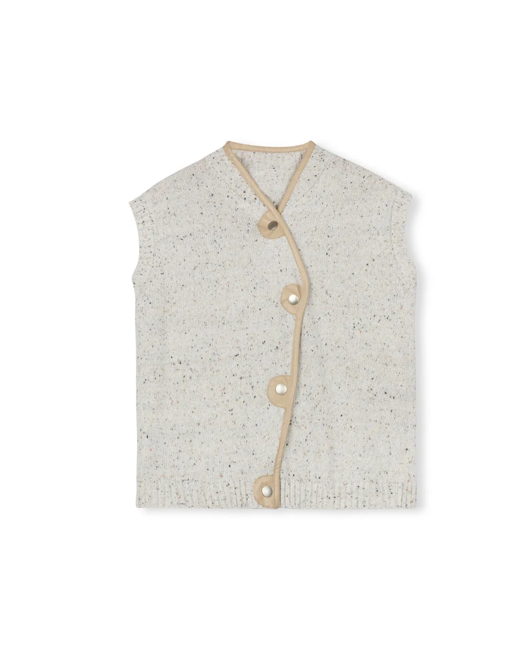Doby Speckled Knit Vest hypoallergenic