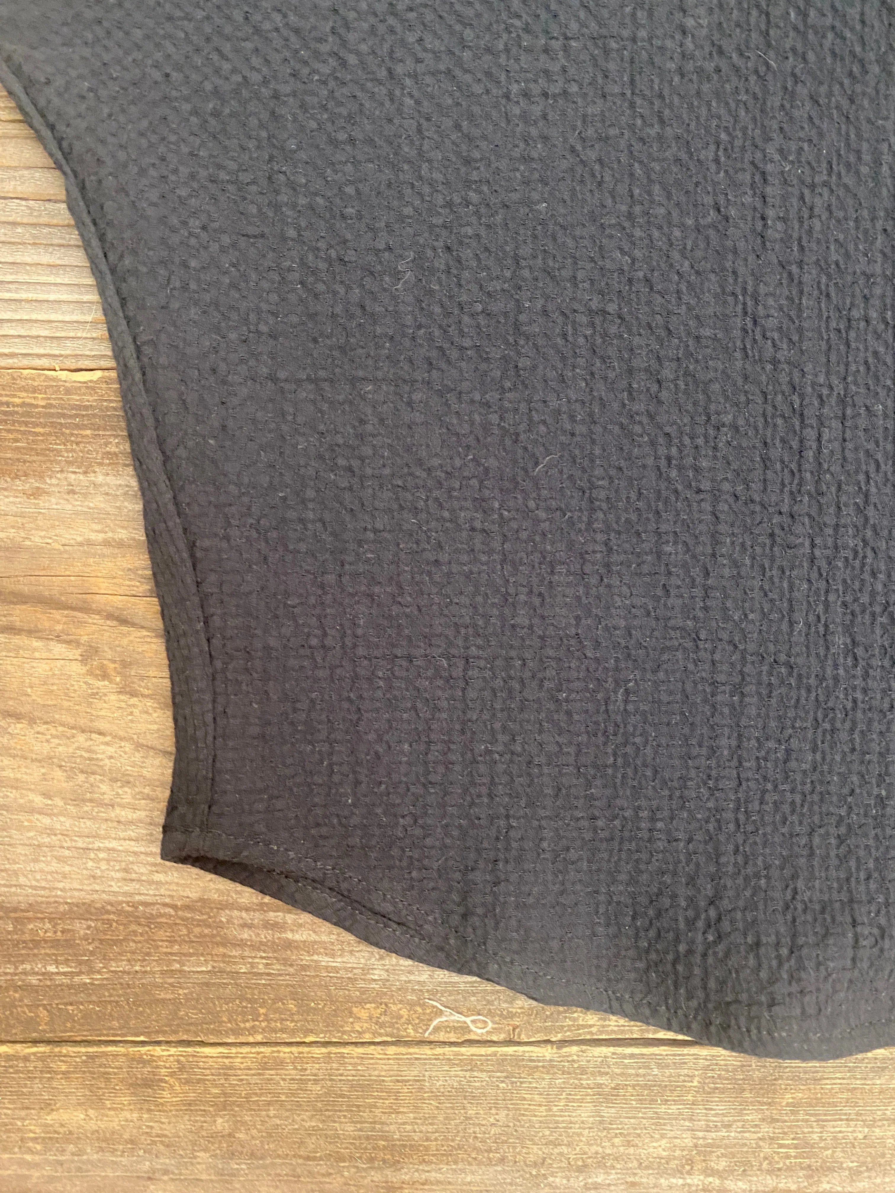 Dolman Top in Black Texture Anti Pilling Surface