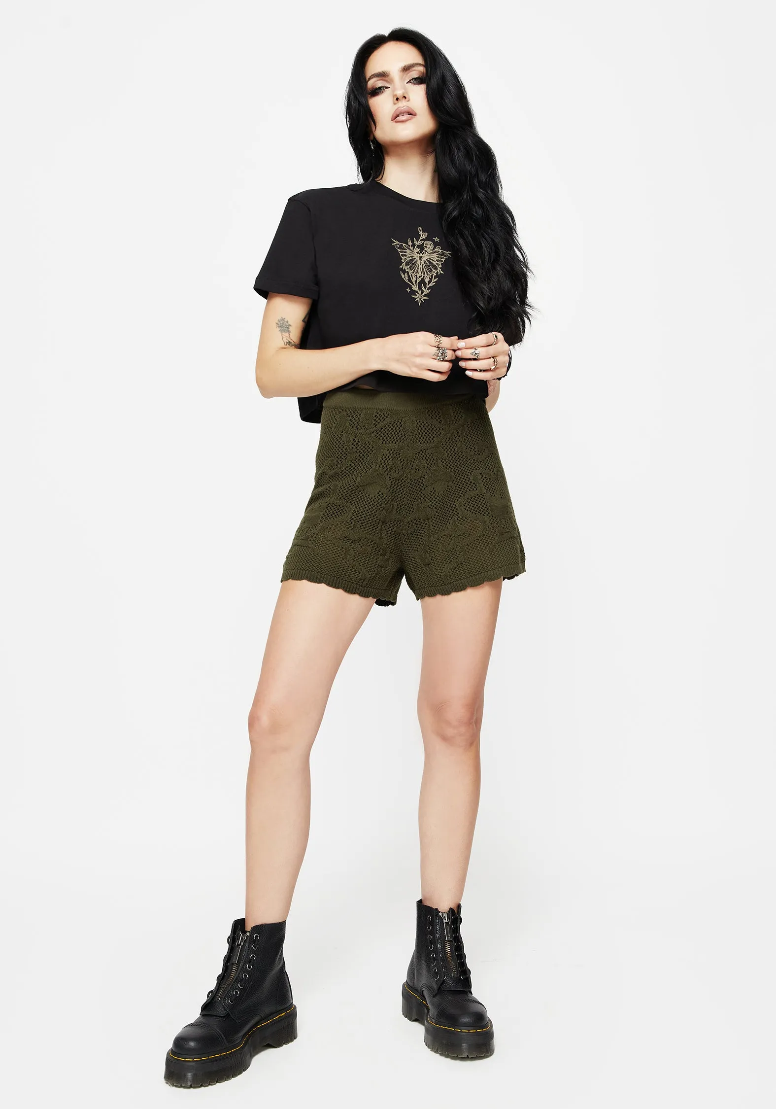 Ethical Production Certified Fray Resistant Edges Tulip Jacquard Knit Shorts