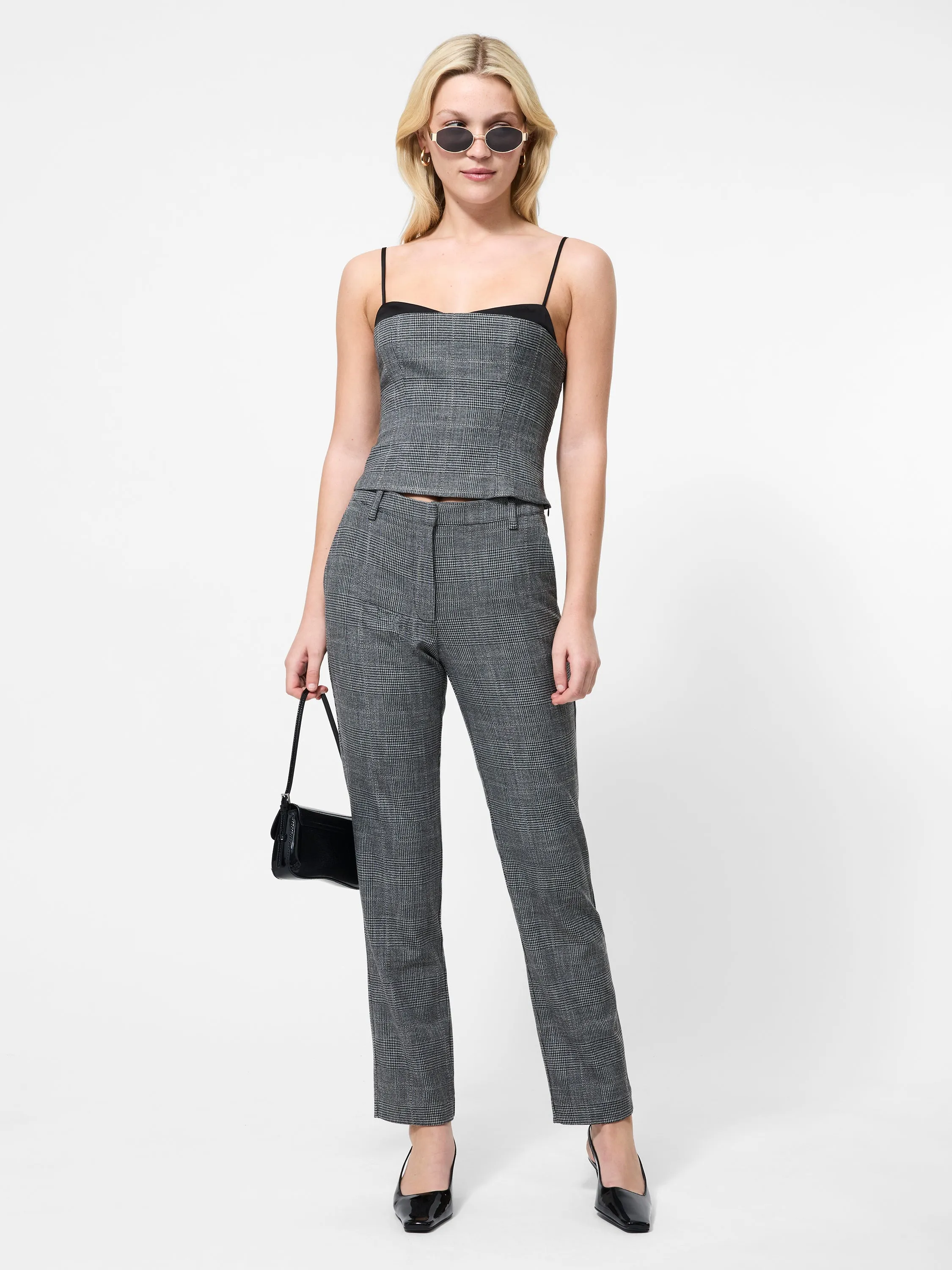 Owen Plaid Peekaboo Corset Top SnagResistant