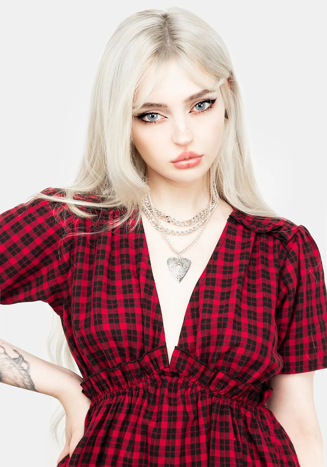 Practical-Style Dreadful Ruffle Smock Dress