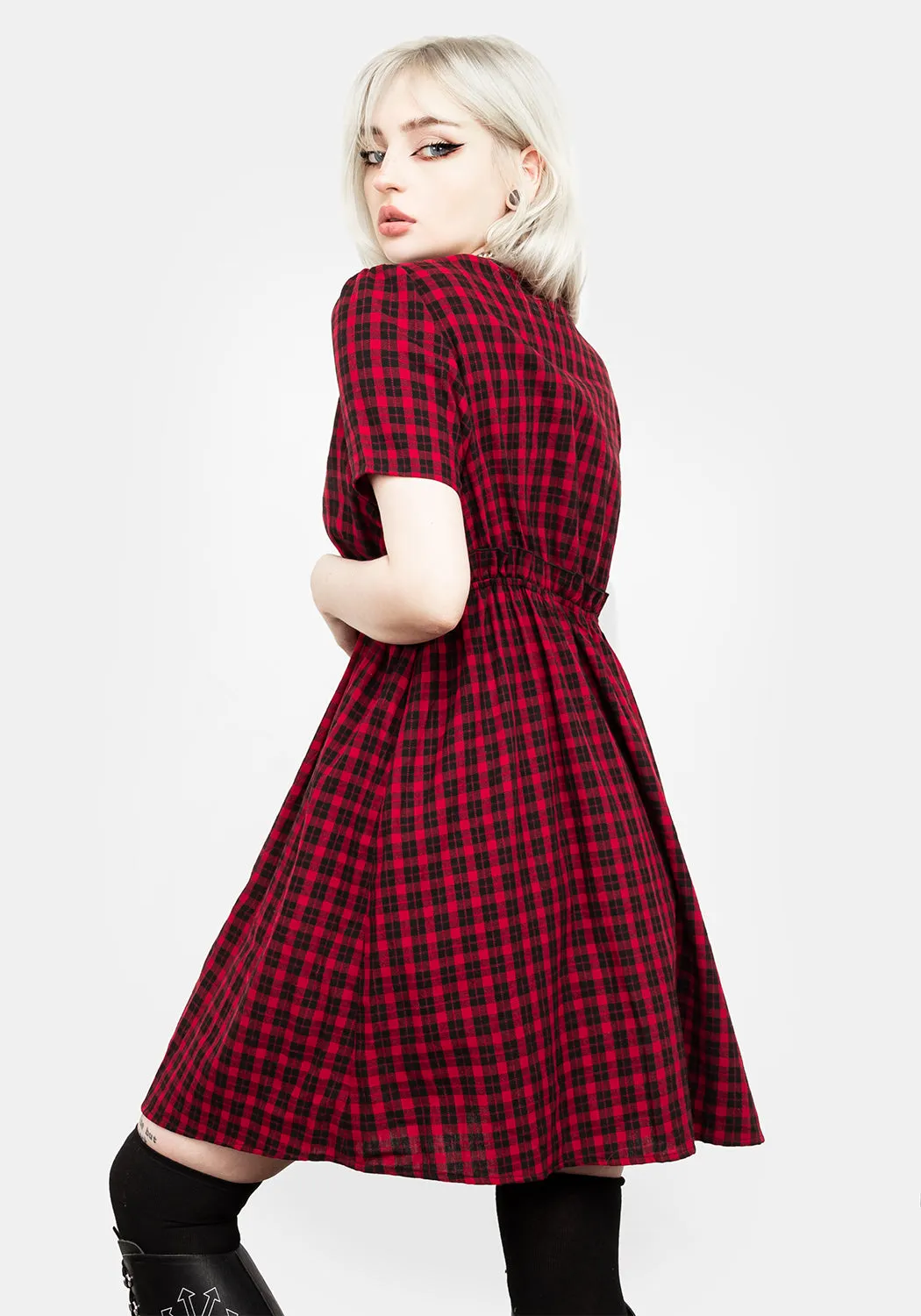 Fast Chic Dreadful Ruffle Smock Dress