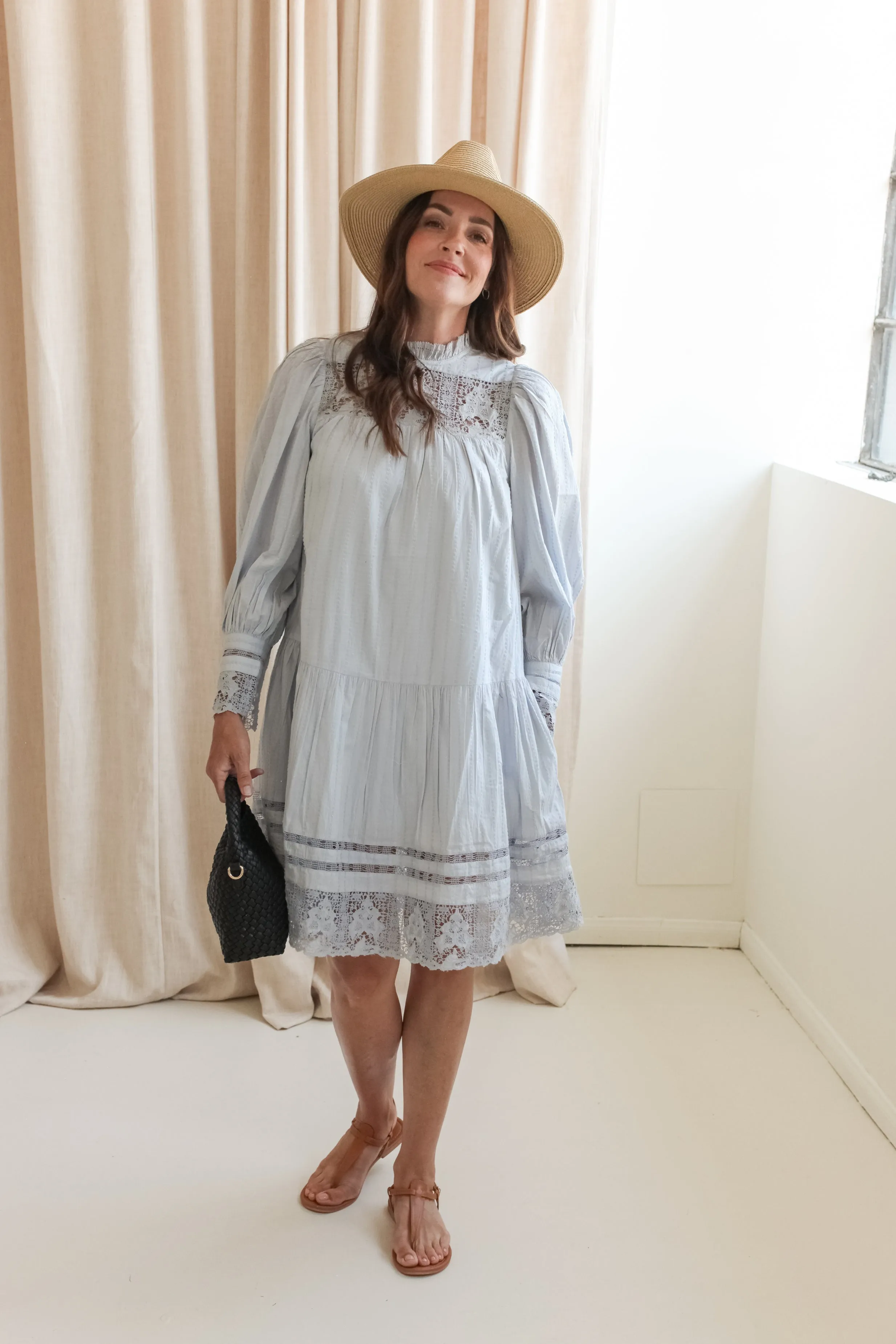 Ulla Johnson Colette Long Sleeve Mini Dress Smooth Blend