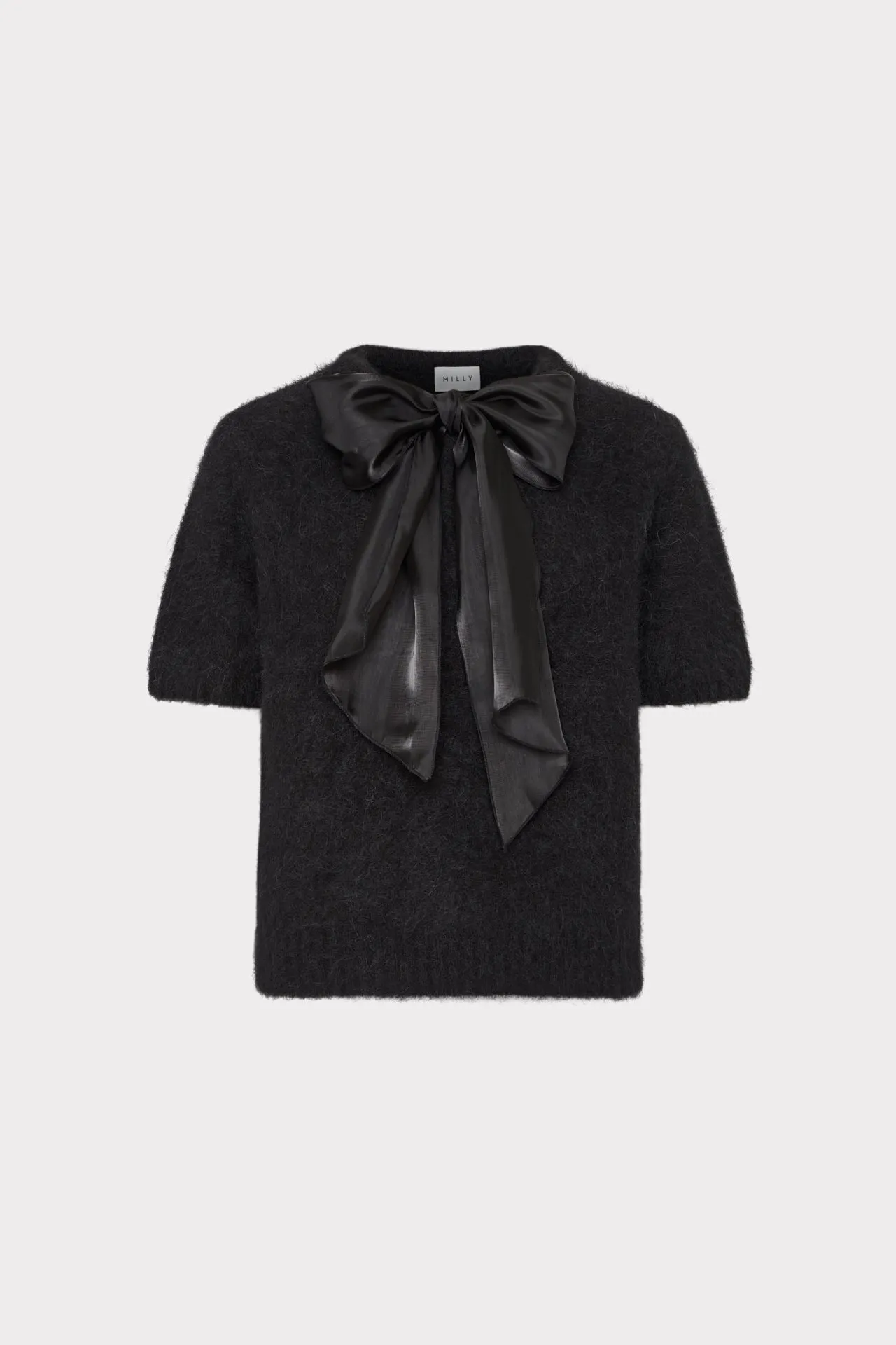 AntiStaticFinish Bow Short Sleeve Sweater