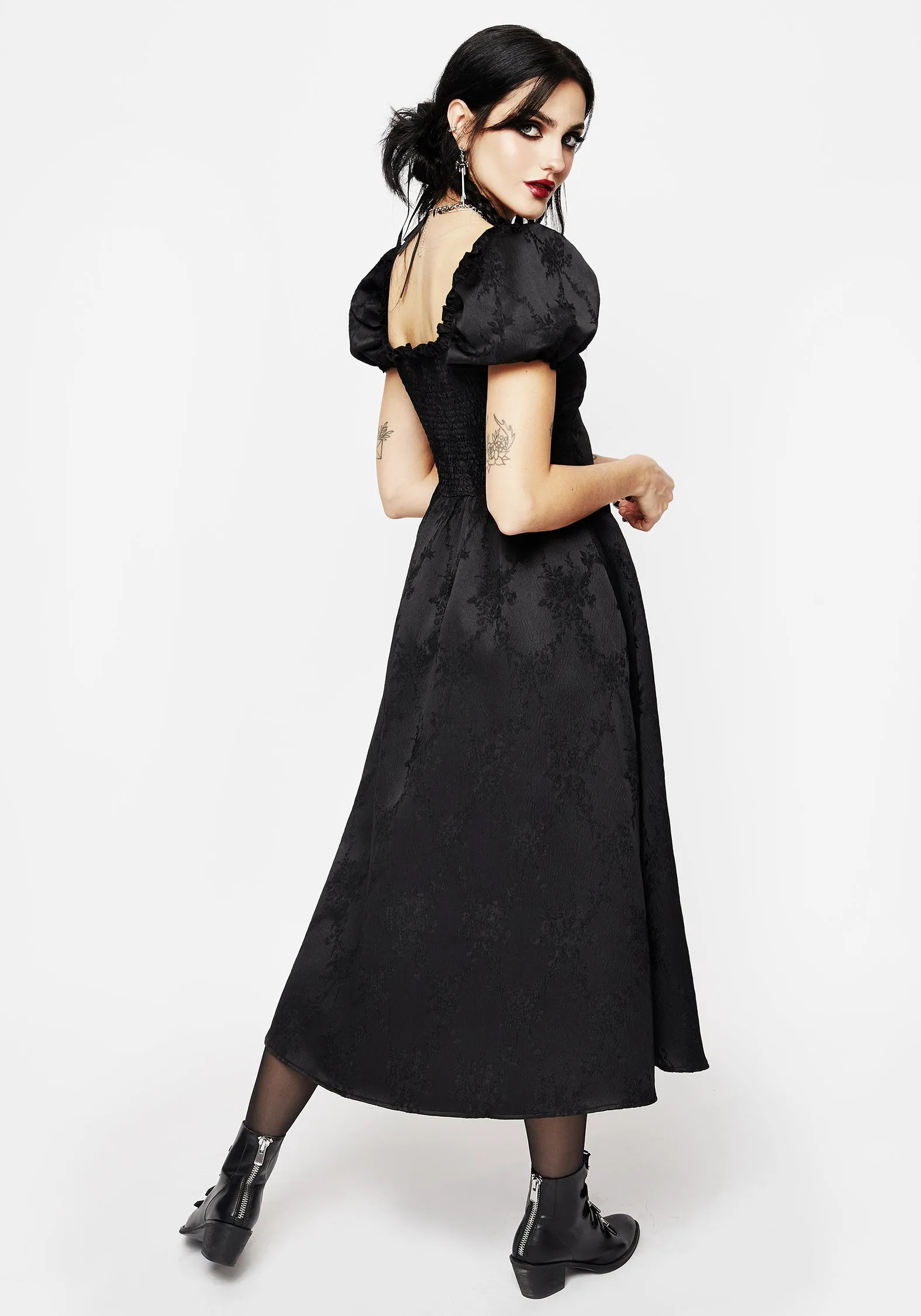 Sylvie Puff Sleeve Midi Dress Everyday Movement