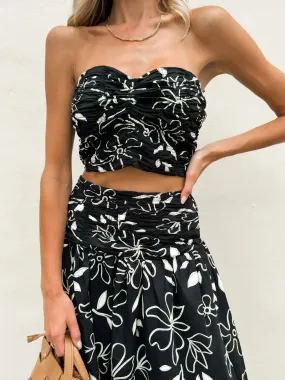 Celine Floral Smocked Top - Final Sale Seasonal Comforted Textured Weave