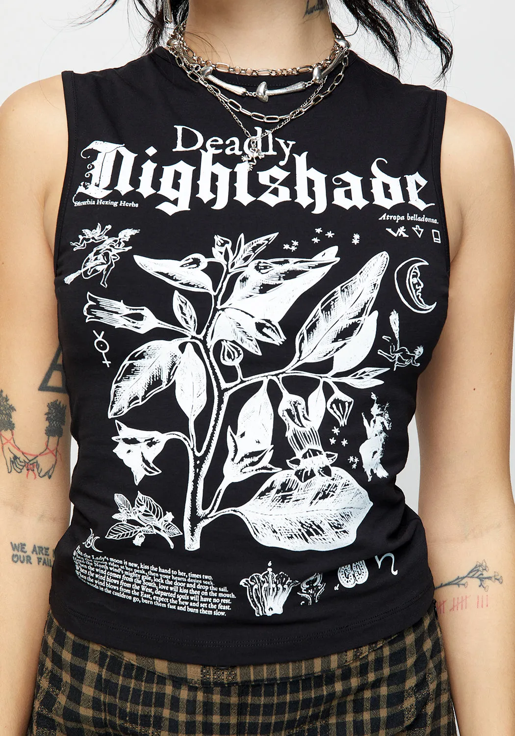 Durable Stitch Pattern OdorResistantFinish Nightshade Sleeveless Tee