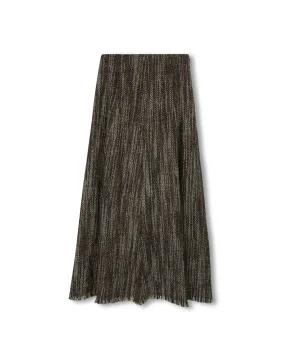 Woven Wool Maxi Skirt music concert Neutral Tones