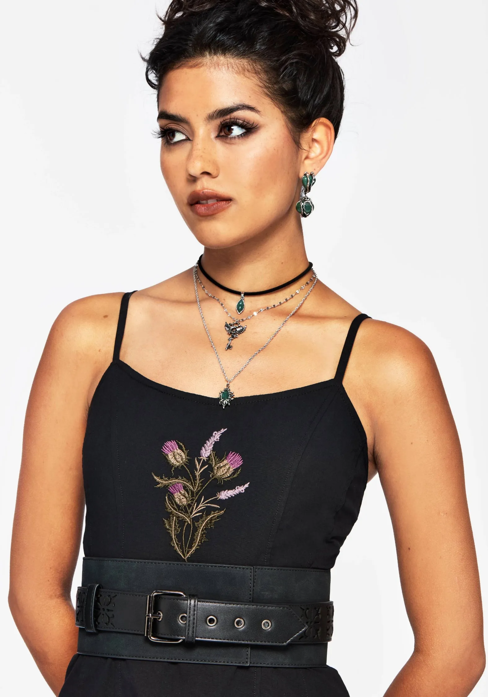 Eugenia Cross Cut Out Detail Faux Suede Waist Belt Layered Comfort