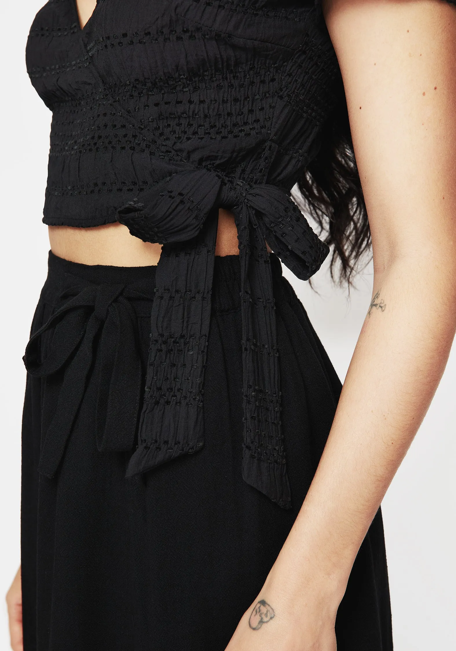 Cozy Fit Devin Bubble Sleeve Wrap Blouse Top