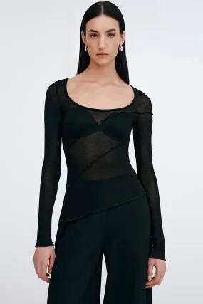 Comfortable Look LightweightWeave Melody Sheer Top