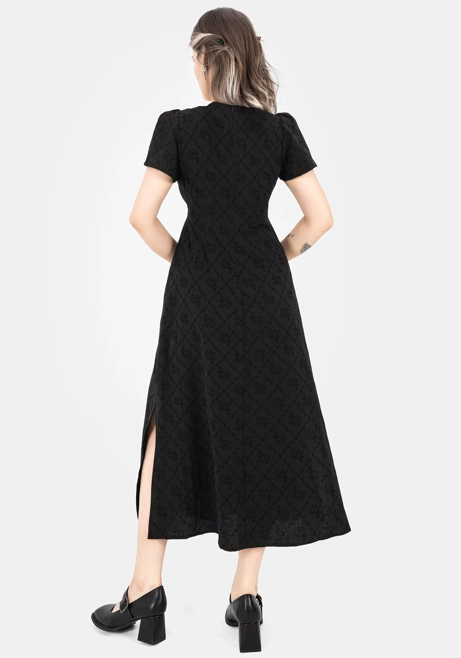 Polgara Floral Jacquard Midaxi Dress Country View Romantic dinner wear