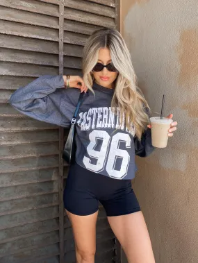 City Trend Office Casual Look Eastern Division Cropped Sweatshirt - Final Sale