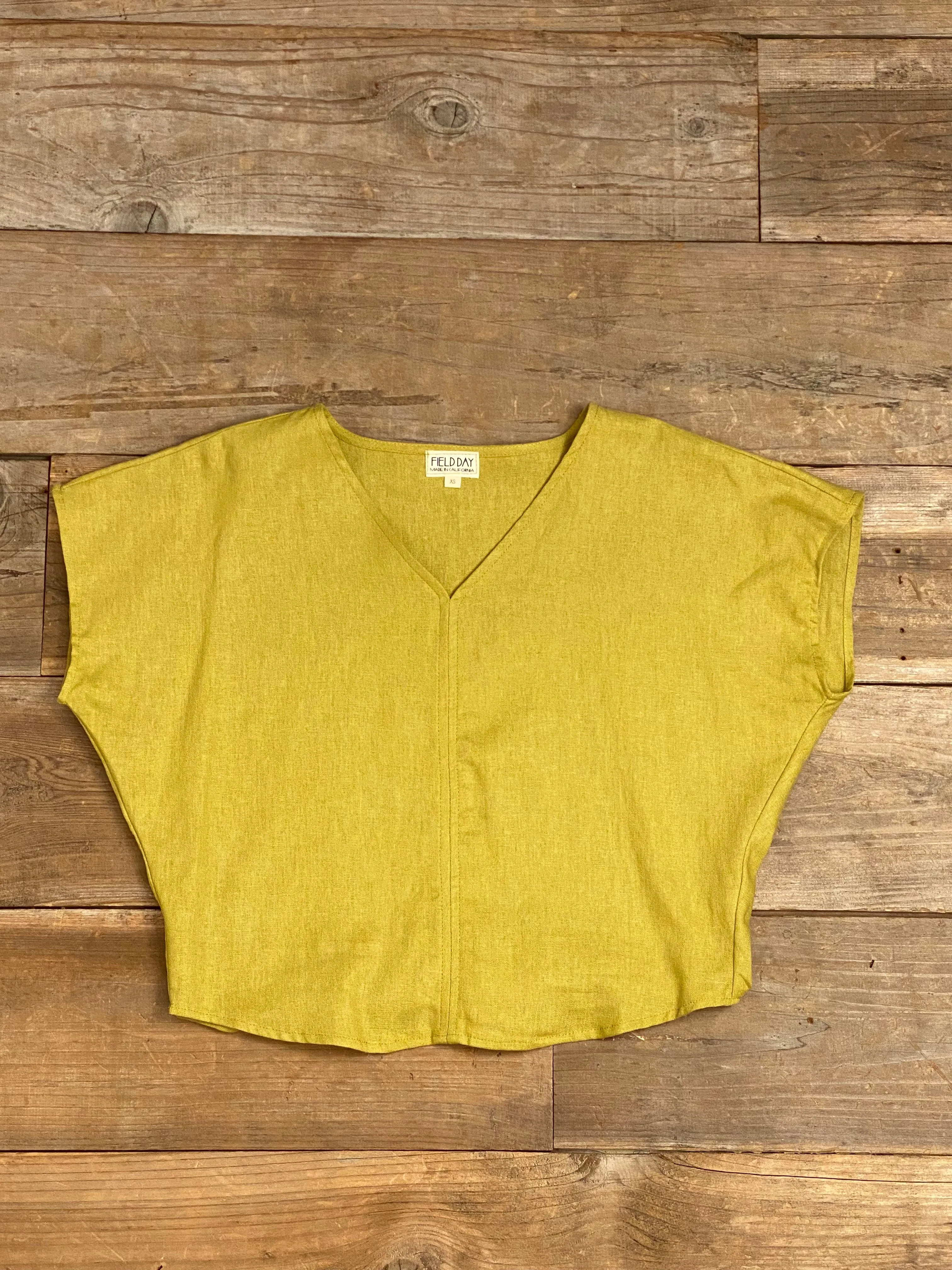 Winter-Ready Fashion Dolman Top in Mustard Linen