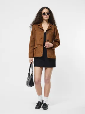 Laney Faux Suede Jacket Insulated Padding Abrasion Resistant Edging