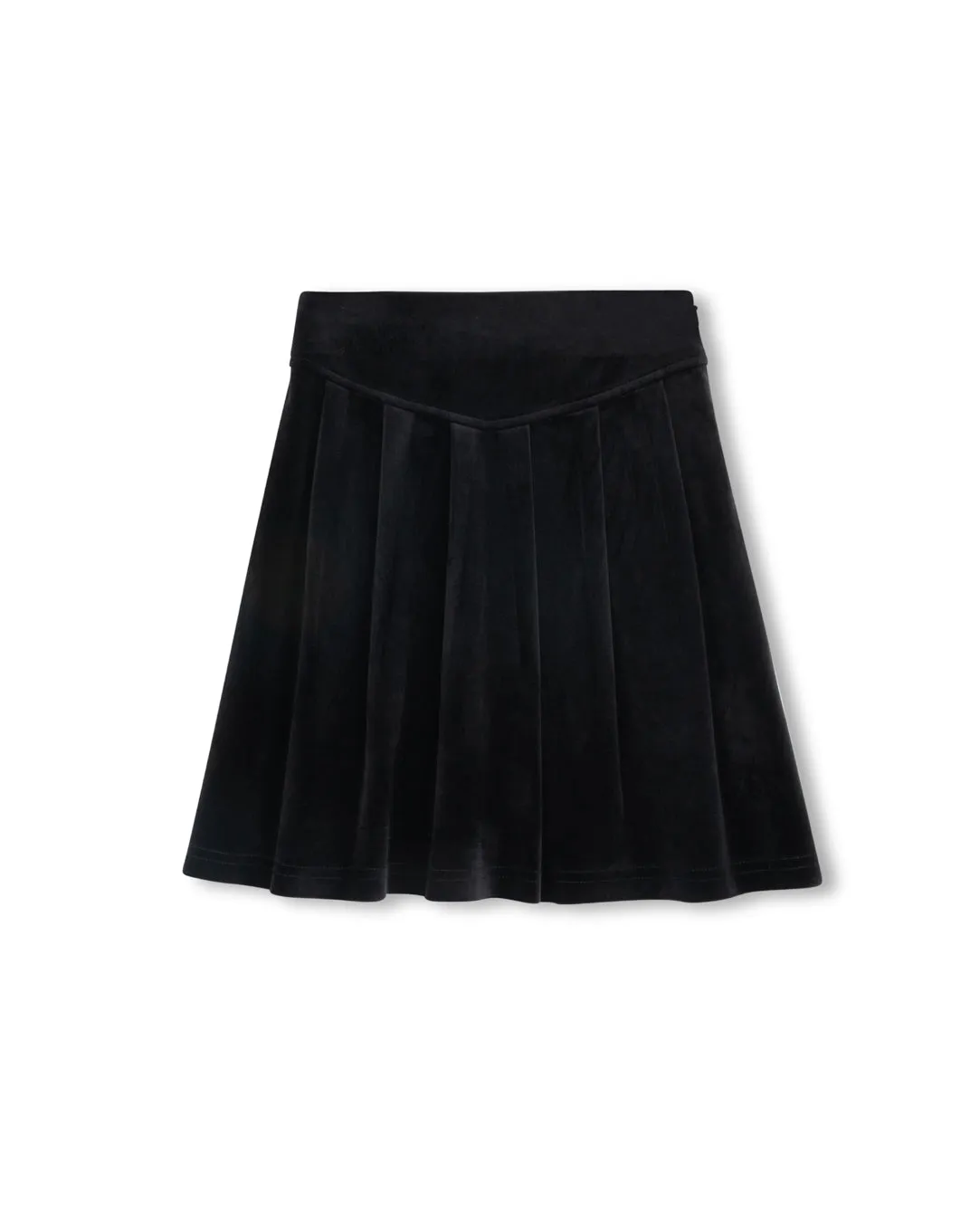 Velour V Waist Pleat Skirt Future Fashion