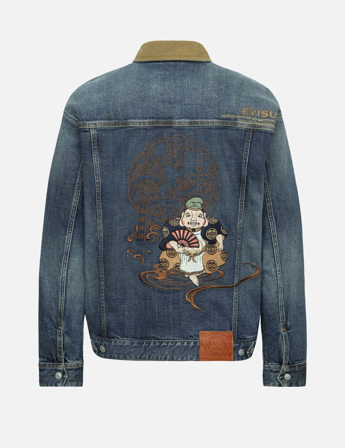 Antibacterial Fabric Ebisu Embroidery Loose Fit Denim Jacket
