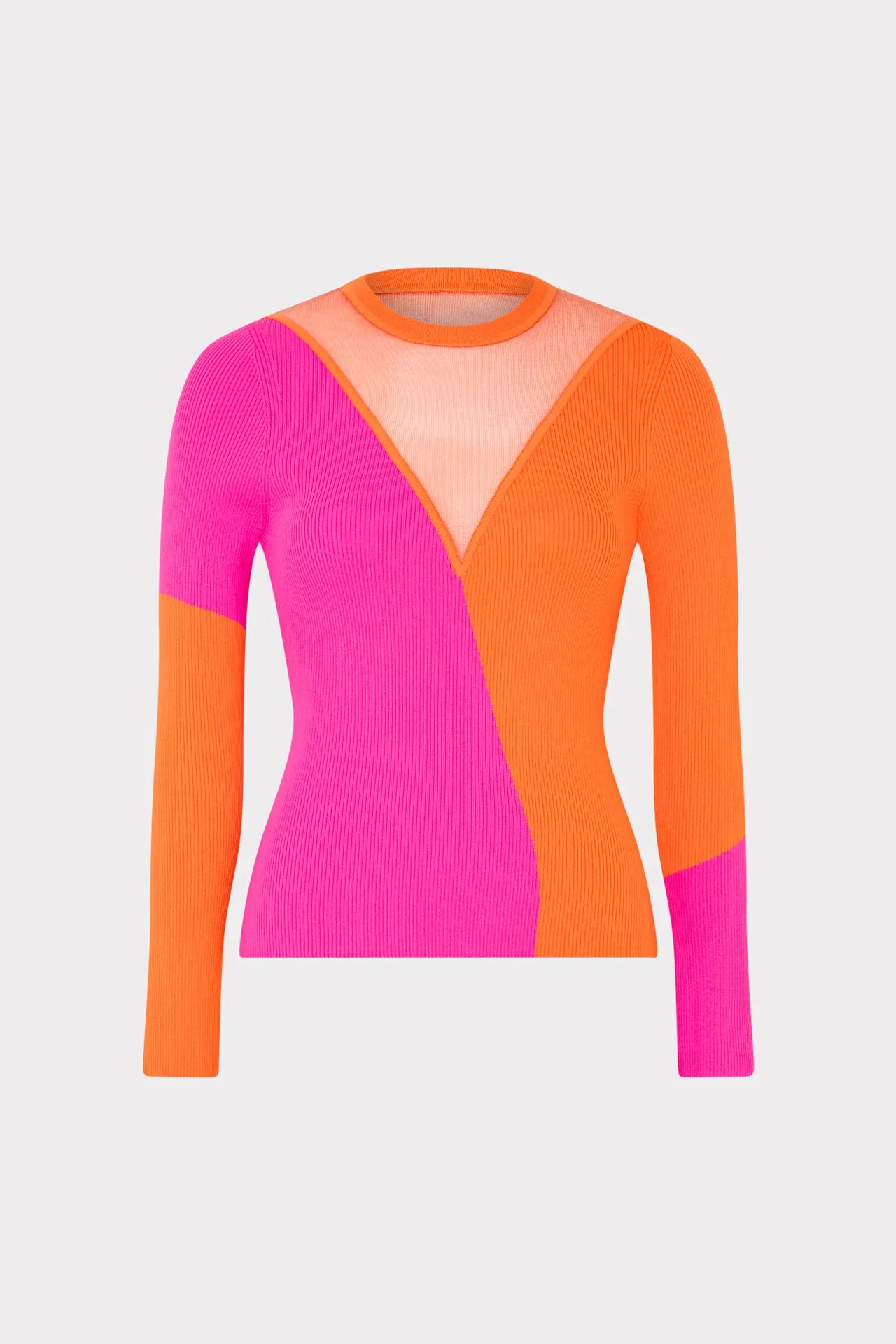 Color Block Sheer Graphic Crewneck Ultrasoft Inner Lining Ventilated Panel Design