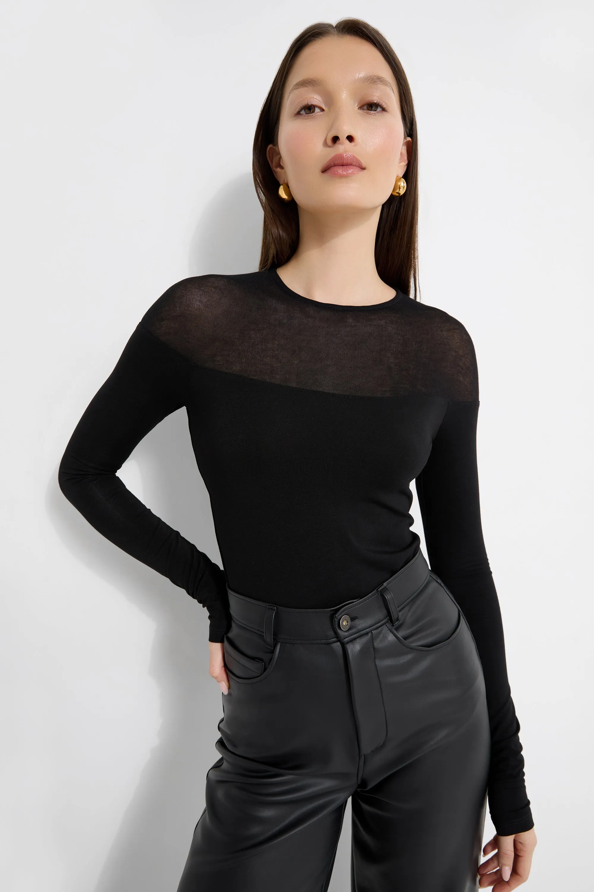 TwoToneEffect ErgonomicSleeves Pearl Top