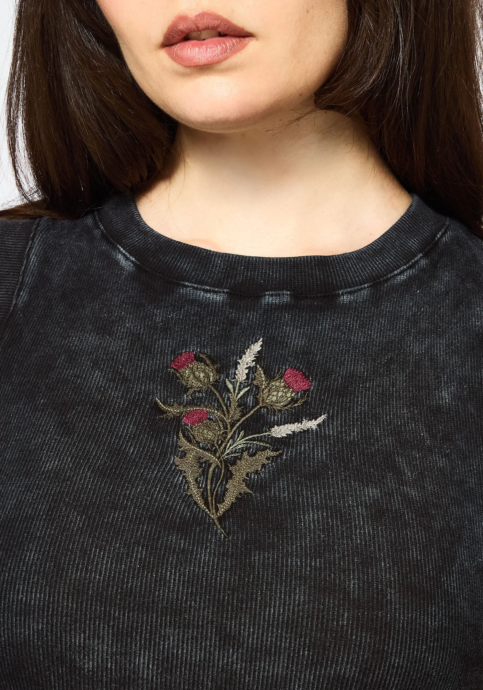 Despair Cotton Embroidered  Washed Jersey Tank Top Hydrophobic Threadwork