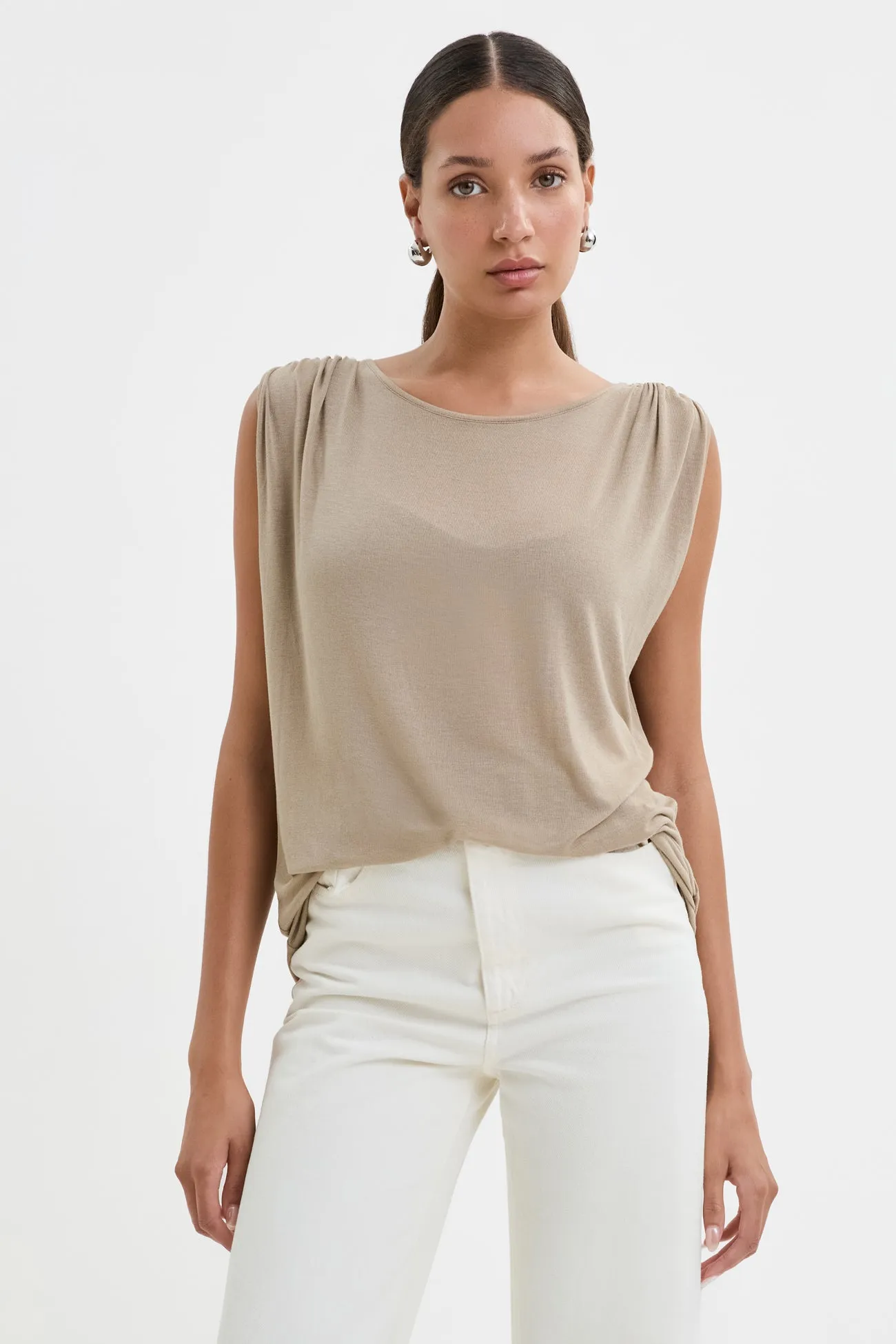 Relaxed and Comfy Flexible Neckband Greenwich Village Top