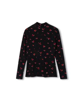 Winter Layer Ultra Soft Blend Wichman Flower Print Turtleneck