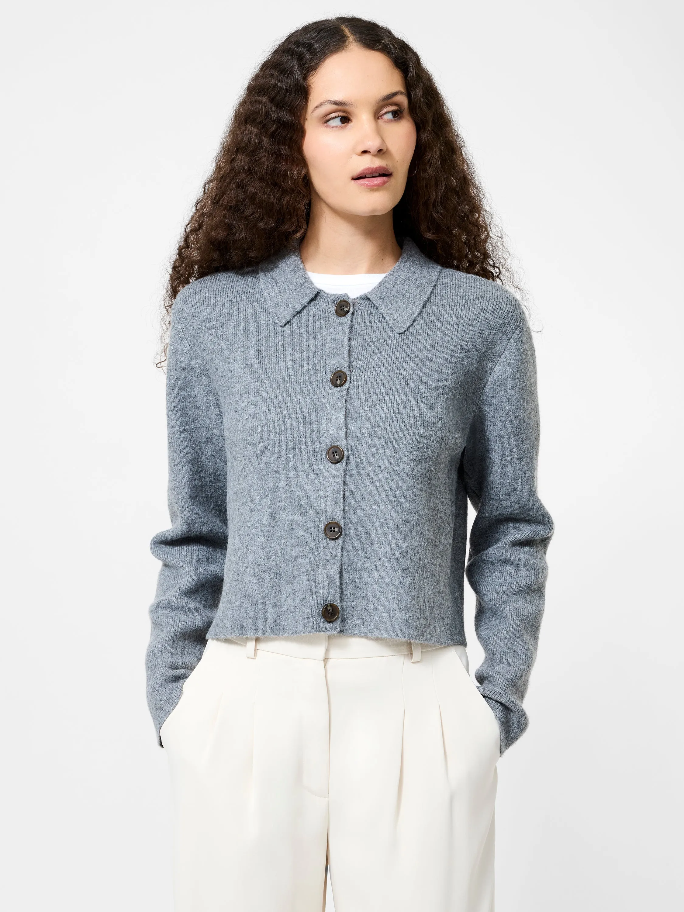 Machine washable Mid Season Ellie Knit Collared Cardigan