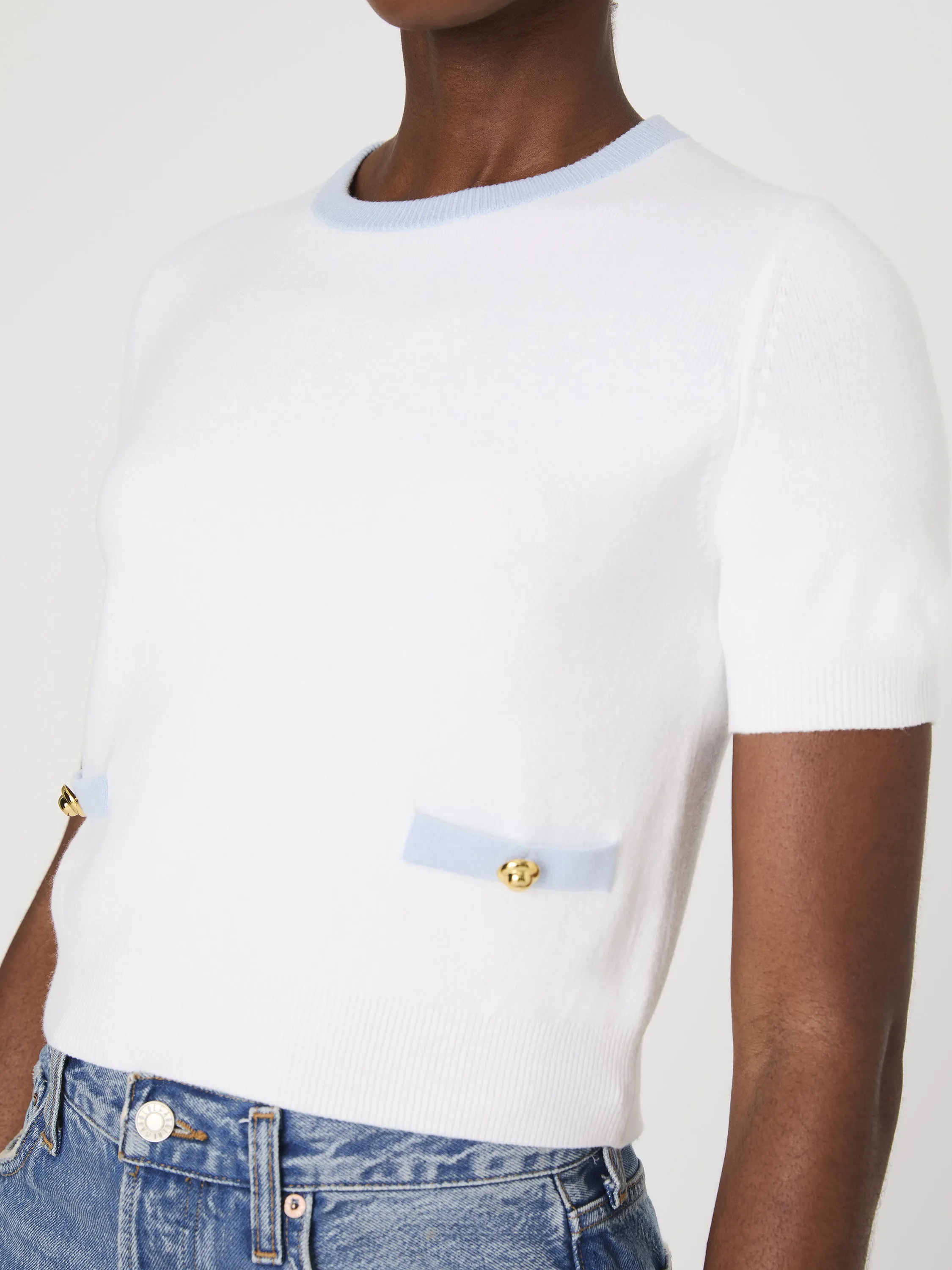 Layered Ventilation Design Babysoft Short Sleeve Top